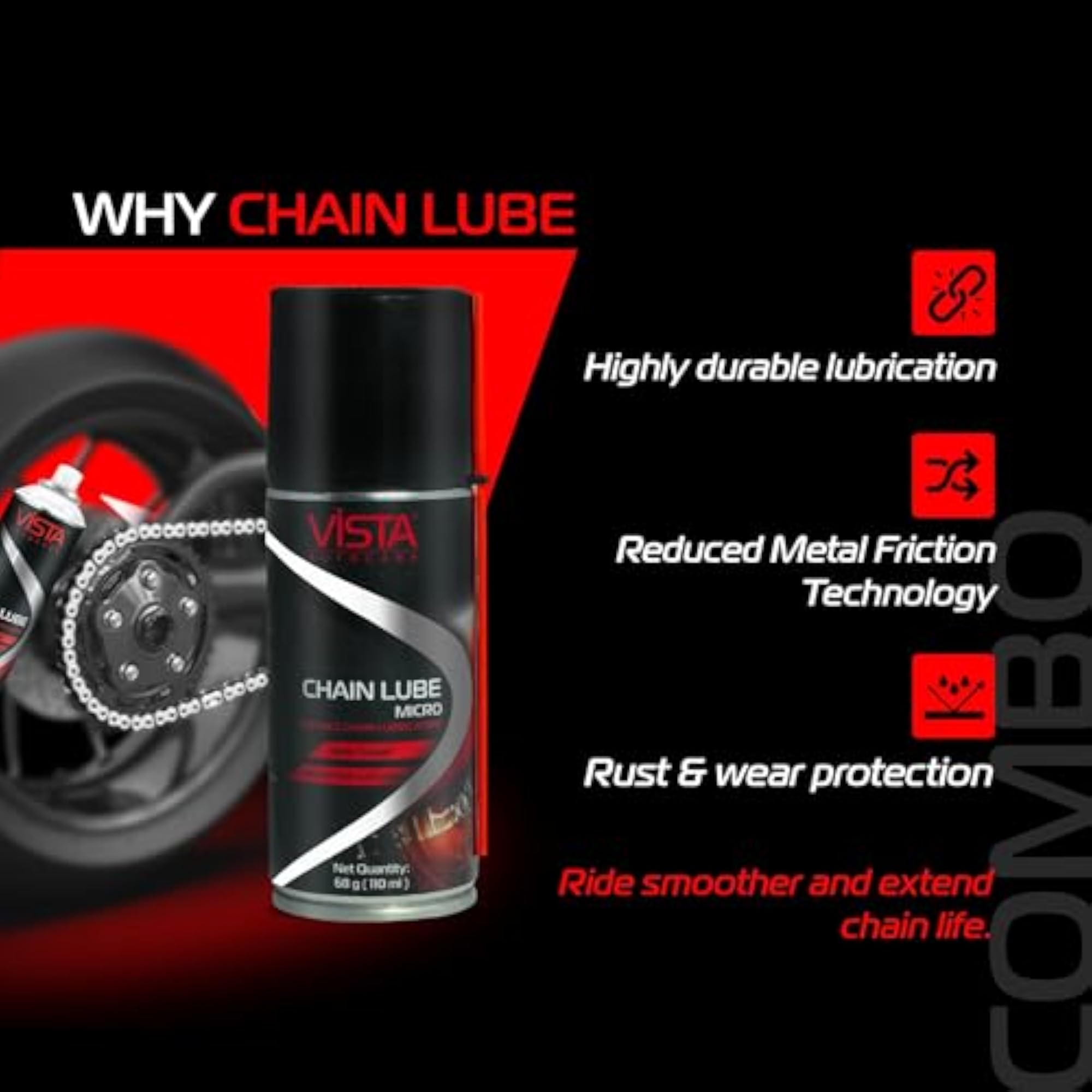 Chain Combo Kleen + Lube Brush Bike Cleaner & Lubricant Kit